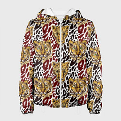 Женская куртка Дикие тропические кошки