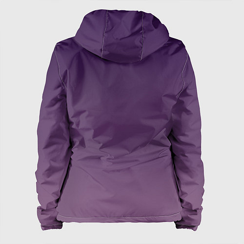 Женская куртка Фиолетовая косуха лича с черепами / 3D-Черный – фото 2