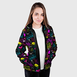 Куртка с капюшоном женская Music sound, цвет: 3D-черный — фото 2
