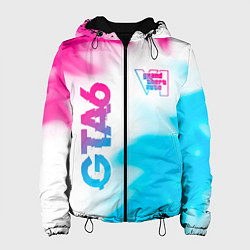 Женская куртка GTA6 neon gradient style вертикально