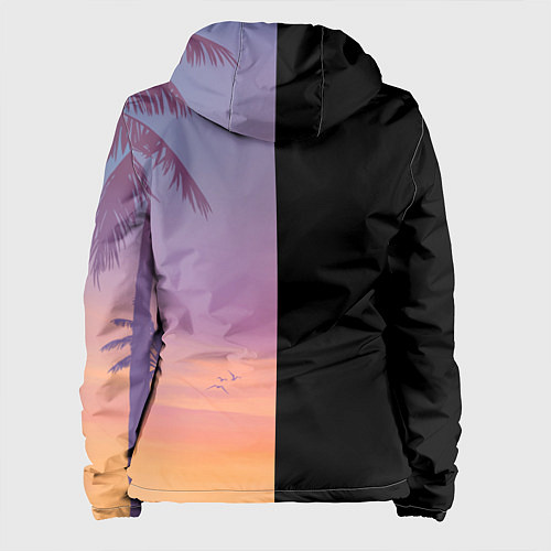 Женская куртка GTA 6 пальмы / 3D-Черный – фото 2