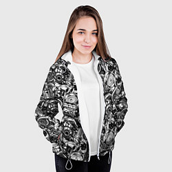 Куртка с капюшоном женская Автотюнинг - запчасти, цвет: 3D-белый — фото 2