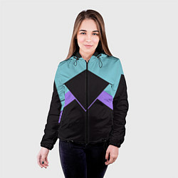 Куртка с капюшоном женская Ретро олимпийка, цвет: 3D-черный — фото 2
