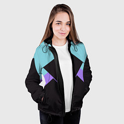 Куртка с капюшоном женская Ретро олимпийка, цвет: 3D-черный — фото 2
