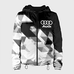 Куртка с капюшоном женская AUDI geometry sport, цвет: 3D-черный