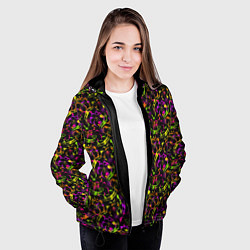 Куртка с капюшоном женская Color bright pattern, цвет: 3D-черный — фото 2