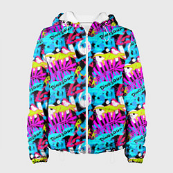 Куртка с капюшоном женская Dinosaur pino roarr, цвет: 3D-белый