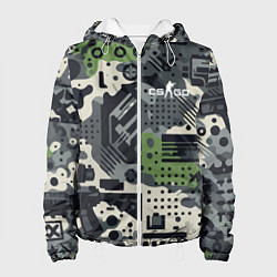 Куртка с капюшоном женская Counter Strike go - pattern, цвет: 3D-белый