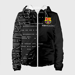 Куртка с капюшоном женская Футбольный клуб барселона - логотип, цвет: 3D-белый