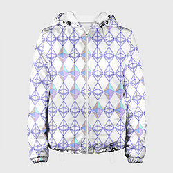 Куртка с капюшоном женская Криптовалюта Ethereum на белом, цвет: 3D-белый