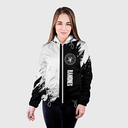 Куртка с капюшоном женская Ramones краски абстракция, цвет: 3D-белый — фото 2
