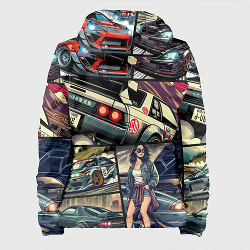 Женская куртка Japanese cars art / 3D-Черный – фото 2