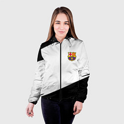 Куртка с капюшоном женская Barcelona краски чёрные спорт, цвет: 3D-черный — фото 2