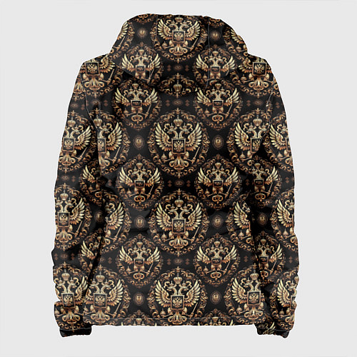 Женская куртка Золотой герб России паттерн / 3D-Черный – фото 2