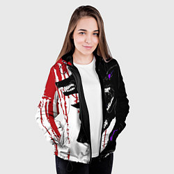 Куртка с капюшоном женская Стая на охоте, цвет: 3D-черный — фото 2