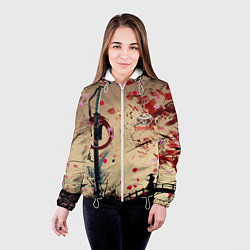 Куртка с капюшоном женская Лепестки скауры Toyota, цвет: 3D-белый — фото 2