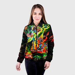 Куртка с капюшоном женская Хамелеон и стихии, цвет: 3D-черный — фото 2