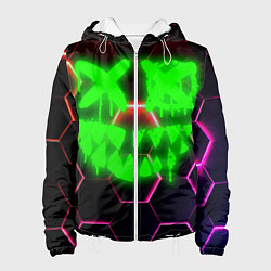 Куртка с капюшоном женская Монстр из неона, цвет: 3D-белый