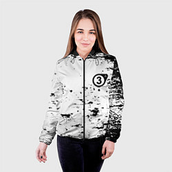 Куртка с капюшоном женская Half life краски текстура, цвет: 3D-черный — фото 2