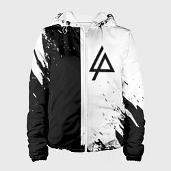 Женская куртка Linkin park краски чёрнобелый