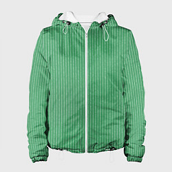 Женская куртка Нефритовый зелёный в полоску