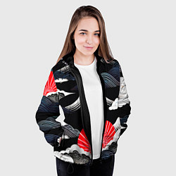 Куртка с капюшоном женская Японская симфония, цвет: 3D-черный — фото 2