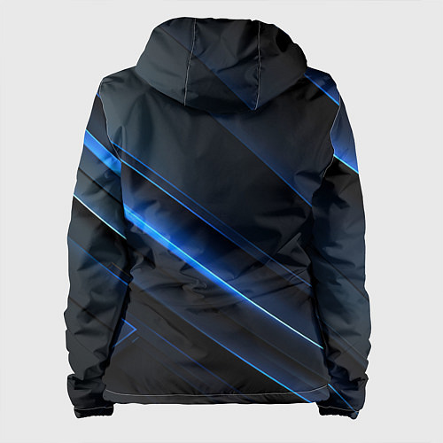 Женская куртка Темно-синий абстрактный фон абстракция / 3D-Черный – фото 2