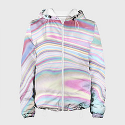 Женская куртка Мрамор узор розово-голубой