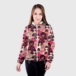Куртка с капюшоном женская Гламурные девушки, цвет: 3D-белый — фото 2