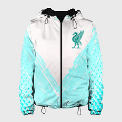 Куртка с капюшоном женская Liverpool logo texture fc, цвет: 3D-черный