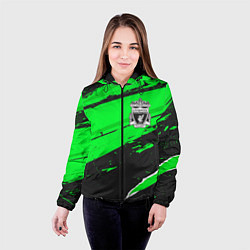 Куртка с капюшоном женская Liverpool sport green, цвет: 3D-черный — фото 2