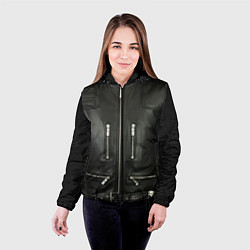 Куртка с капюшоном женская Terminator first - leather jacket, цвет: 3D-черный — фото 2