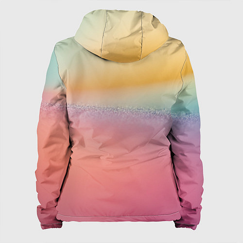 Женская куртка Радужные переходы градиент / 3D-Черный – фото 2