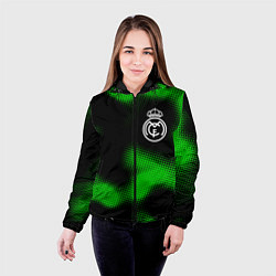 Куртка с капюшоном женская Real Madrid sport halftone, цвет: 3D-черный — фото 2