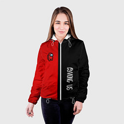 Куртка с капюшоном женская Among us mobile game, цвет: 3D-белый — фото 2