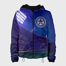 Куртка с капюшоном женская Leicester City ночное поле, цвет: 3D-черный