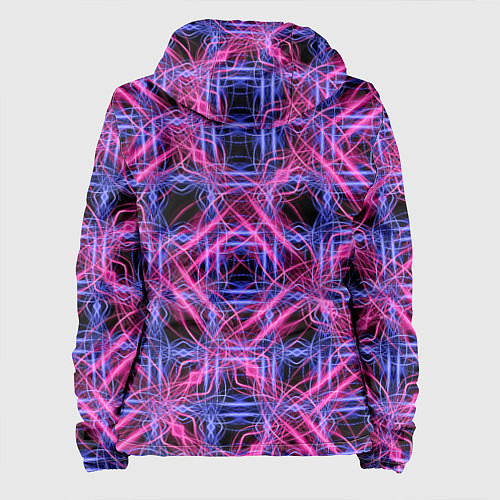 Женская куртка Розово-фиолетовые светящиеся переплетения / 3D-Черный – фото 2