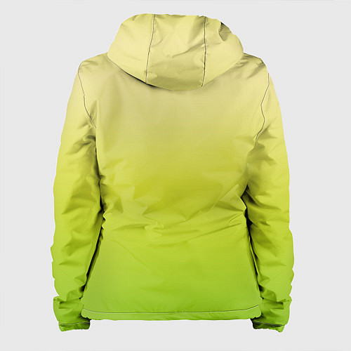Женская куртка Градиент лимонный жёлто-салатовый / 3D-Черный – фото 2