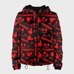 Женская куртка Fortnite pattern logo marshmello