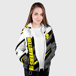 Куртка с капюшоном женская Helldivers 2: Uniform Yellow x White, цвет: 3D-белый — фото 2