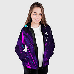Куртка с капюшоном женская The Sims neon gaming, цвет: 3D-черный — фото 2