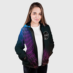 Куртка с капюшоном женская Porto футбольная сетка, цвет: 3D-черный — фото 2