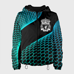 Куртка с капюшоном женская Liverpool football net, цвет: 3D-черный