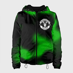 Куртка с капюшоном женская Manchester United sport halftone, цвет: 3D-черный