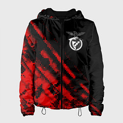 Куртка с капюшоном женская Benfica sport grunge, цвет: 3D-черный