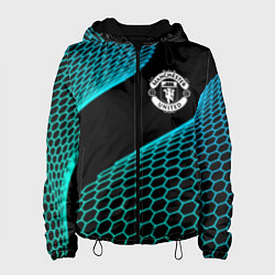 Куртка с капюшоном женская Manchester United football net, цвет: 3D-черный