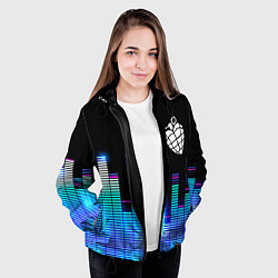 Куртка с капюшоном женская Green Day эквалайзер, цвет: 3D-черный — фото 2