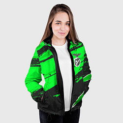 Куртка с капюшоном женская Benfica sport green, цвет: 3D-черный — фото 2