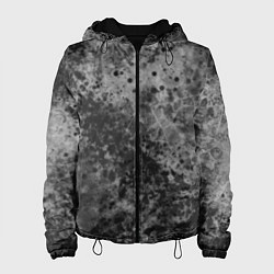 Куртка с капюшоном женская Абстракция - серый пунш, цвет: 3D-черный