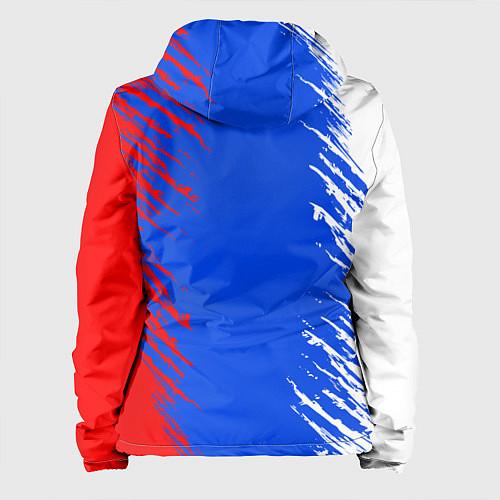 Женская куртка Триколор штрихи с гербор / 3D-Черный – фото 2